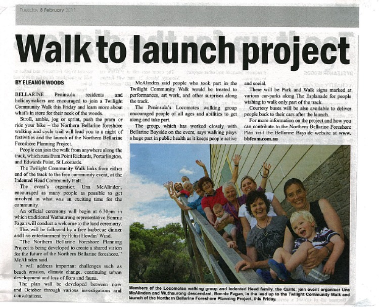 Locomote helps to launch Northern Bellarine Foreshore Planning Project
